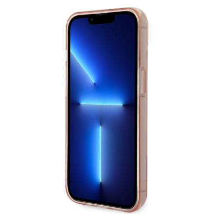 Guess PC/TPU Camera Outline Translucent Zadní Kryt pro iPhone 14 Plus Pink, GUHCP14MHGCOP