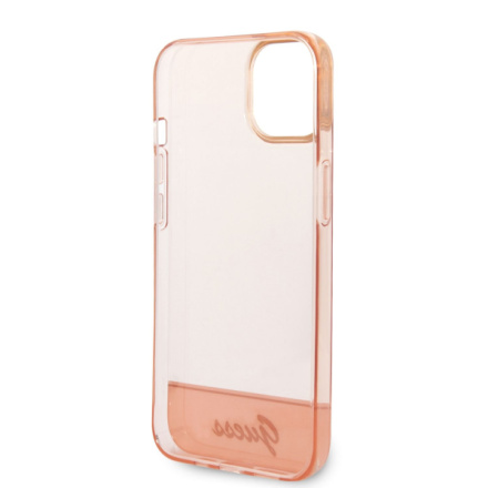 Guess PC/TPU Camera Outline Translucent Zadní Kryt pro iPhone 14 Plus Pink, GUHCP14MHGCOP