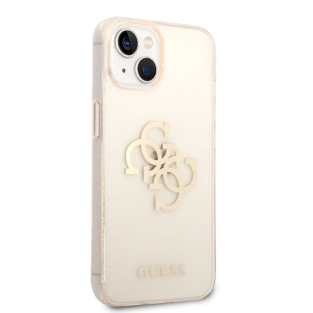 Guess TPU Big 4G Full Glitter Zadní Kryt pro iPhone 14 Plus Gold, GUHCP14MPCUGL4GGO