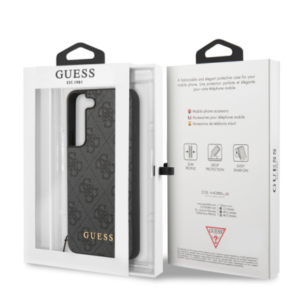 Guess 4G Charm Zadní Kryt pro Samsung Galaxy S23 Grey, GUHCS23SGF4GGR