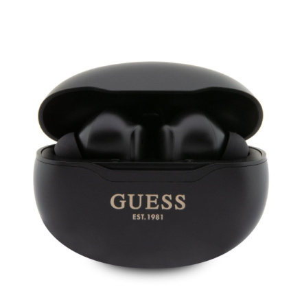 Guess True Wireless Metalic Finish BT5.3 Stereo Earphones Black, GUTWST50EK