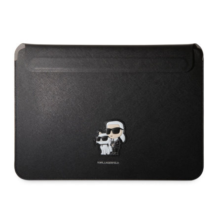 Karl Lagerfeld Saffiano Karl and Choupette Obal na Notebook 13/14" Black, KLCS14SAKCPMK