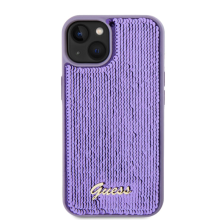 Guess Sequin Script Logo Zadní Kryt pro iPhone 13 Purple, GUHCP13MPSFDGSU