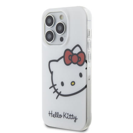 Hello Kitty IML Head Logo Zadní Kryt pro iPhone 13 Pro White , HKHCP13LHCKHST