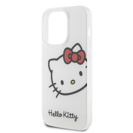 Hello Kitty IML Head Logo Zadní Kryt pro iPhone 13 Pro White , HKHCP13LHCKHST