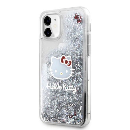 Hello Kitty Liquid Glitter Electroplating Head Logo Zadní Kryt pro iPhone 11 Transparent, HKHCN61LIKHET