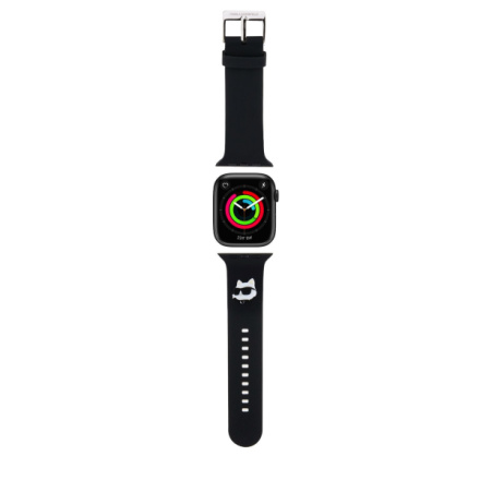 Karl Lagerfeld Choupette Head NFT Řemínek pro Apple Watch 42/44/45/49 Black, KLAWLSLCNK