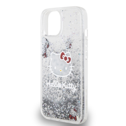 Hello Kitty Liquid Glitter Electroplating Head Logo Zadní Kryt pro iPhone 12/12 Pro Transparent, HKHCP12MLIKHET