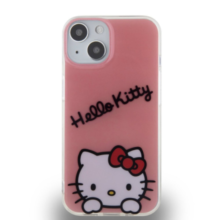 Hello Kitty IML Daydreaming Logo Zadní Kryt pro iPhone 13 Pink, HKHCP13MHKDSP