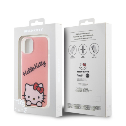 Hello Kitty IML Daydreaming Logo Zadní Kryt pro iPhone 13 Pink, HKHCP13MHKDSP