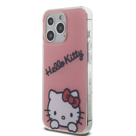 Hello Kitty IML Daydreaming Logo Zadní Kryt pro iPhone 13 Pro Pink, HKHCP13LHKDSP