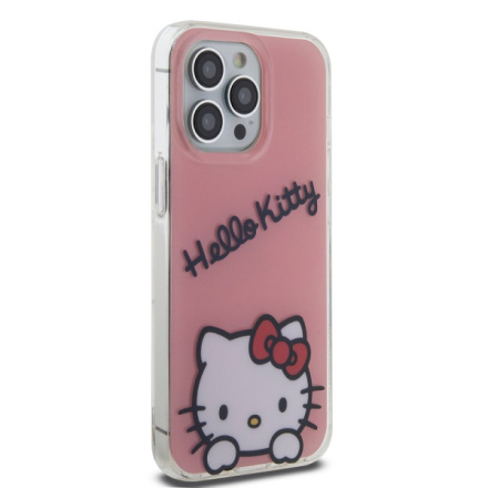 Hello Kitty IML Daydreaming Logo Zadní Kryt pro iPhone 13 Pro Pink, HKHCP13LHKDSP