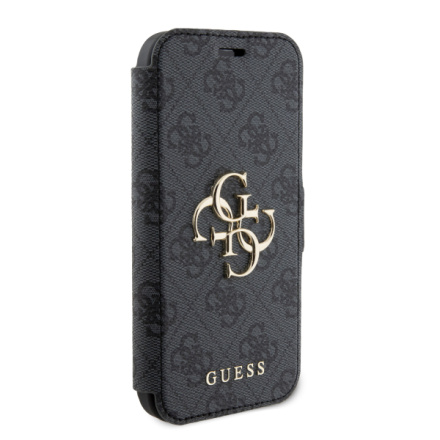 Guess PU Leather 4G Metal Logo Book Pouzdro pro iPhone 15 Grey, GUBKP15S4GMGGR