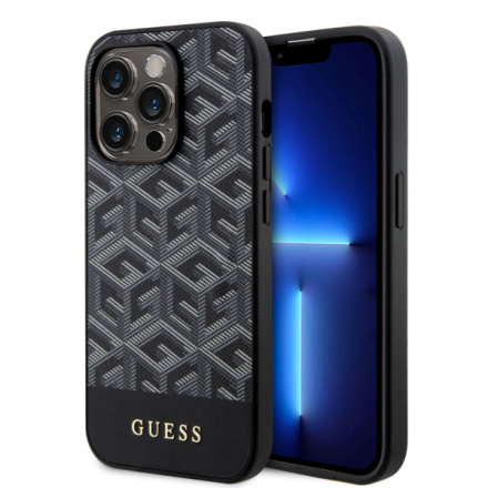 Guess PU G Cube MagSafe Zadní Kryt pro iPhone 15 Pro Max Black, GUHMP15XHGCFSEK