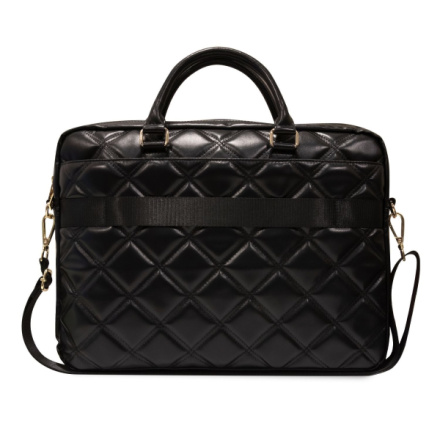 Guess PU Quilted 4G Metal Logo Taška na Notebook 15/16" Black, GUCB15ZPSQSSGK