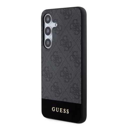 Guess PU 4G Stripe Zadní Kryt pro Samsung Galaxy S24 Grey, GUHCS24SG4GLGR