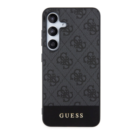 Guess PU 4G Stripe Zadní Kryt pro Samsung Galaxy S24 Grey, GUHCS24SG4GLGR