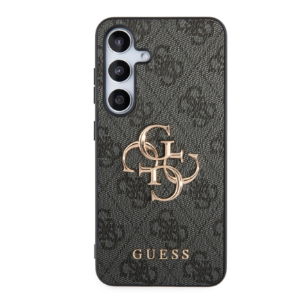 Guess PU 4G Metal Logo Zadní Kryt pro Samsung Galaxy S24 Grey, GUHCS24S4GMGGR