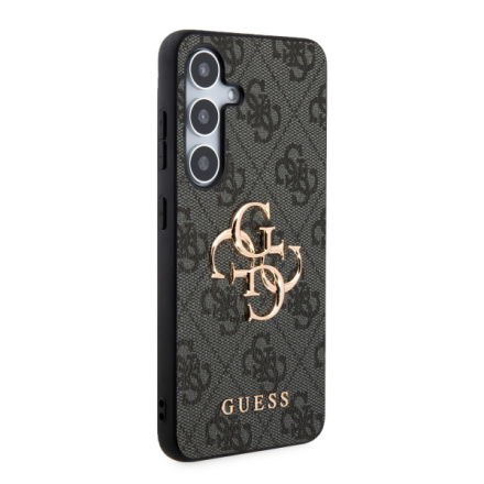 Guess PU 4G Metal Logo Zadní Kryt pro Samsung Galaxy S24 Grey, GUHCS24S4GMGGR