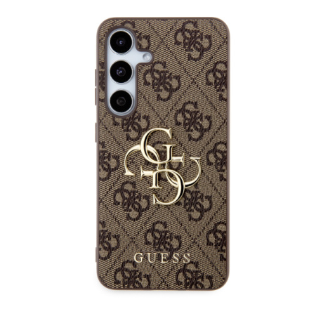 Guess PU 4G Metal Logo Zadní Kryt pro Samsung Galaxy S24+ Brown, GUHCS24M4GMGBR