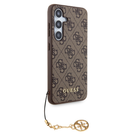 Guess 4G Charm Zadní Kryt pro Samsung Galaxy S24+ Brown, GUHCS24MGF4GBR