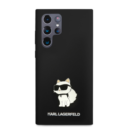 Karl Lagerfeld Liquid Silicone Choupette NFT Zadní Kryt pro Samsung Galaxy S24 Ultra Black, KLHCS24LSNCHBCK