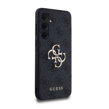 Guess PU 4G Metal Logo Zadní Kryt pro Samsung Galaxy A35 5G Grey, GUHCSA354GMGGR