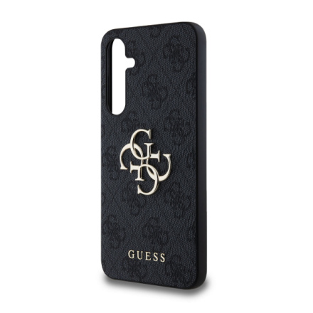 Guess PU 4G Metal Logo Zadní Kryt pro Samsung Galaxy A35 5G Grey, GUHCSA354GMGGR