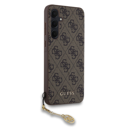 Guess 4G Charm Zadní Kryt pro Samsung Galaxy A35 5G Brown, GUHCSA35GF4GBR