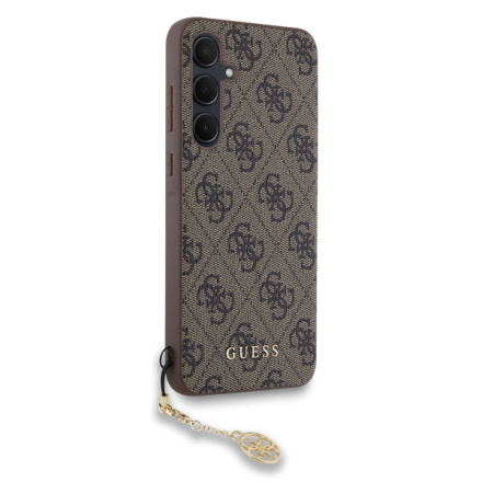 Guess 4G Charm Zadní Kryt pro Samsung Galaxy A55 Brown, GUHCSA55GF4GBR