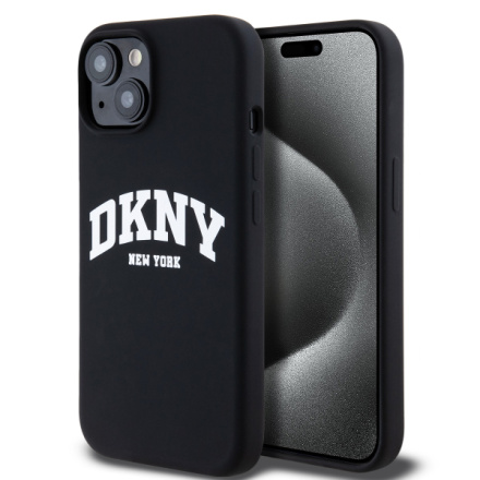 DKNY Liquid Silicone Arch Logo MagSafe Zadní Kryt pro iPhone 11 Black, DKHMN61SNYACH