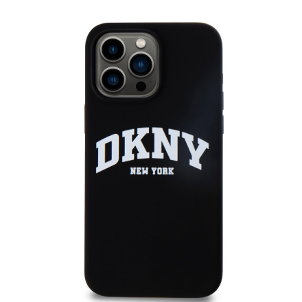 DKNY Liquid Silicone Arch Logo MagSafe Zadní Kryt pro iPhone 12/12 Pro Black, DKHMP12MSNYACH