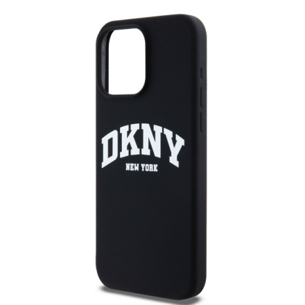 DKNY Liquid Silicone Arch Logo MagSafe Zadní Kryt pro iPhone 12/12 Pro Black, DKHMP12MSNYACH