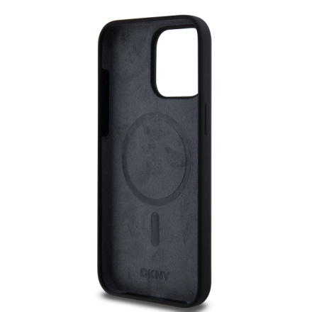 DKNY Liquid Silicone Arch Logo MagSafe Zadní Kryt pro iPhone 12/12 Pro Black, DKHMP12MSNYACH