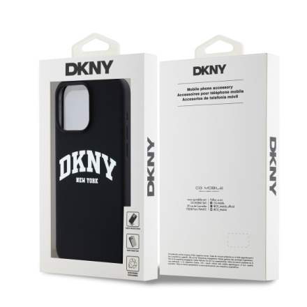 DKNY Liquid Silicone Arch Logo MagSafe Zadní Kryt pro iPhone 12/12 Pro Black, DKHMP12MSNYACH