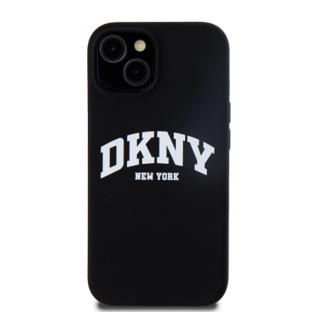 DKNY Liquid Silicone Arch Logo MagSafe Zadní Kryt pro iPhone 13 Black, DKHMP13MSNYACH