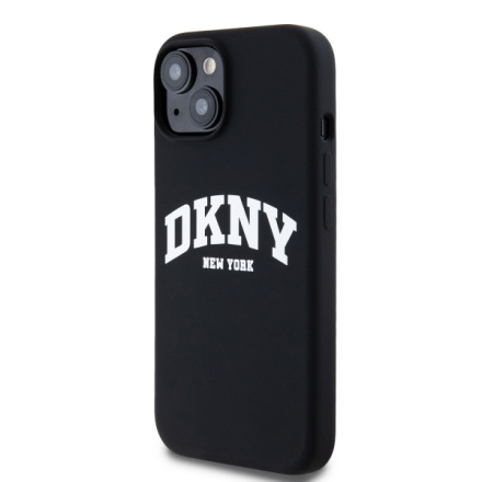 DKNY Liquid Silicone Arch Logo MagSafe Zadní Kryt pro iPhone 13 Black, DKHMP13MSNYACH