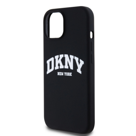 DKNY Liquid Silicone Arch Logo MagSafe Zadní Kryt pro iPhone 13 Black, DKHMP13MSNYACH