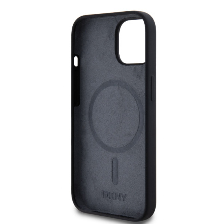 DKNY Liquid Silicone Arch Logo MagSafe Zadní Kryt pro iPhone 14 Black, DKHMP14SSNYACH