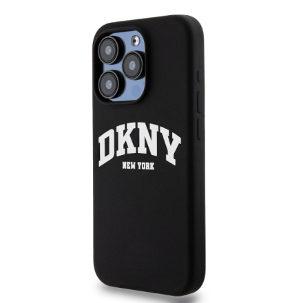 DKNY Liquid Silicone Arch Logo MagSafe Zadní Kryt pro iPhone 15 Pro Black, DKHMP15LSNYACH