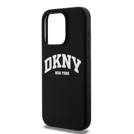 DKNY Liquid Silicone Arch Logo MagSafe Zadní Kryt pro iPhone 15 Pro Black, DKHMP15LSNYACH