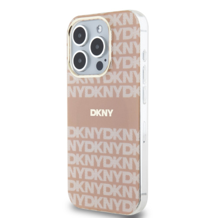 DKNY PC/TPU Repeat Pattern Tonal Stripe Magsafe Zadní Kryt pro iPhone 13 Pro Pink, DKHMP13LHRHSEP