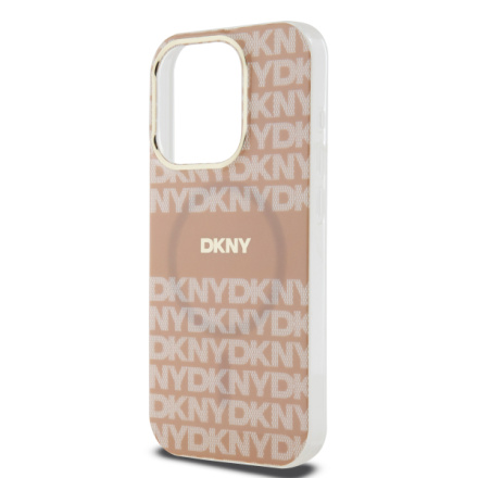 DKNY PC/TPU Repeat Pattern Tonal Stripe Magsafe Zadní Kryt pro iPhone 13 Pro Pink, DKHMP13LHRHSEP