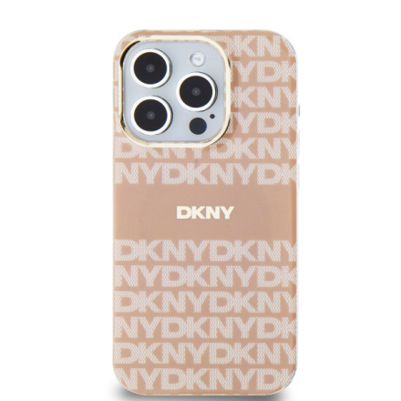 DKNY PC/TPU Repeat Pattern Tonal Stripe Magsafe Zadní Kryt pro iPhone 14 Pro Max Pink, DKHMP14XHRHSEP