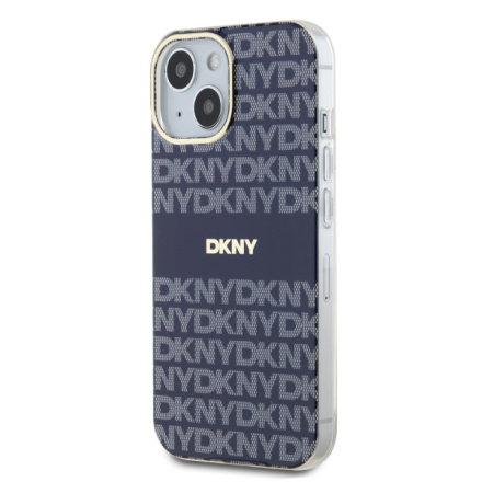 DKNY PC/TPU Repeat Pattern Tonal Stripe Magsafe Zadní Kryt pro iPhone 13 Blue, DKHMP13MHRHSEB