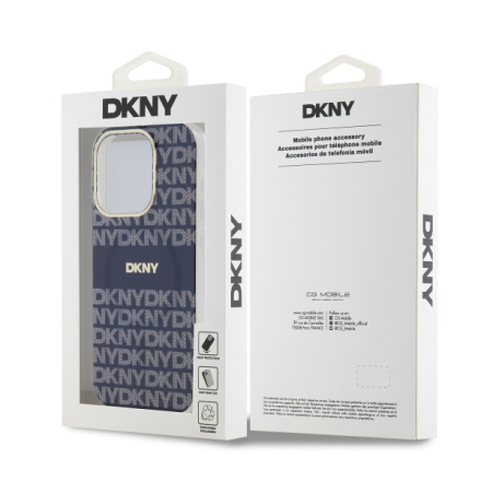 DKNY PC/TPU Repeat Pattern Tonal Stripe Magsafe Zadní Kryt pro iPhone 13 Pro Blue, DKHMP13LHRHSEB