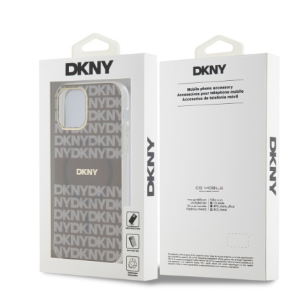 DKNY PC/TPU Repeat Pattern Tonal Stripe Magsafe Zadní Kryt pro iPhone 12/12 Pro Beige, DKHMP12MHRHSEE