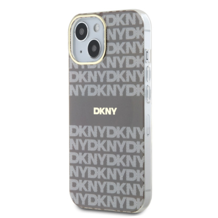 DKNY PC/TPU Repeat Pattern Tonal Stripe Magsafe Zadní Kryt pro iPhone 14 Beige, DKHMP14SHRHSEE