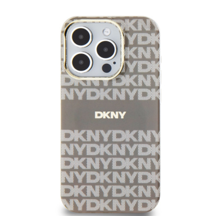 DKNY PC/TPU Repeat Pattern Tonal Stripe Magsafe Zadní Kryt pro iPhone 14 Pro Max Beige, DKHMP14XHRHSEE