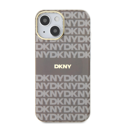 DKNY PC/TPU Repeat Pattern Tonal Stripe Magsafe Zadní Kryt pro iPhone 15 Beige, DKHMP15SHRHSEE